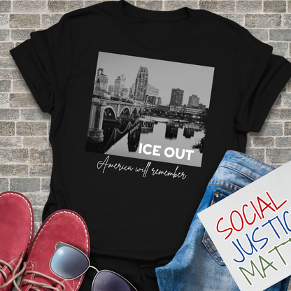 Minneapolis-ICE OUT - Unisex Softstyle T-Shirt