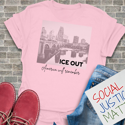 Minneapolis-ICE OUT - Unisex Softstyle T-Shirt