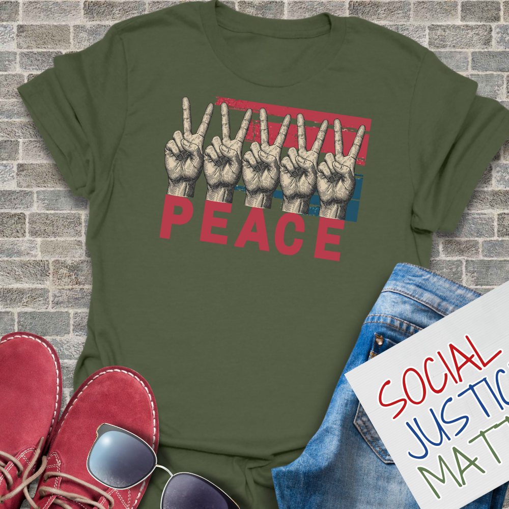 Multiple Peace Signs - Soft-Style Unisex T-Shirt