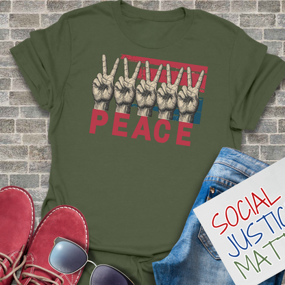 Multiple Peace Signs - Soft-Style Unisex T-Shirt