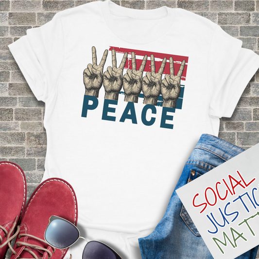 Multiple Peace Signs - Soft-Style Unisex T-Shirt