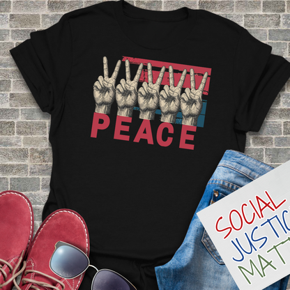 Multiple Peace Signs - Soft-Style Unisex T-Shirt