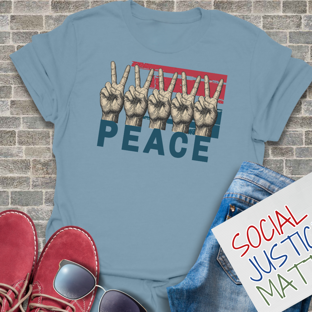 Multiple Peace Signs - Soft-Style Unisex T-Shirt
