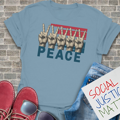 Multiple Peace Signs - Soft-Style Unisex T-Shirt