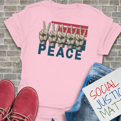 Multiple Peace Signs - Soft-Style Unisex T-Shirt