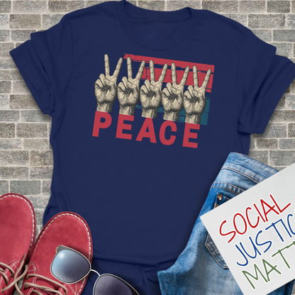 Multiple Peace Signs - Soft-Style Unisex T-Shirt
