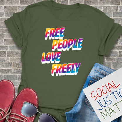 Free People Love Freely - Soft-Style Unisex T-Shirt