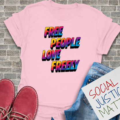 Free People Love Freely - Soft-Style Unisex T-Shirt