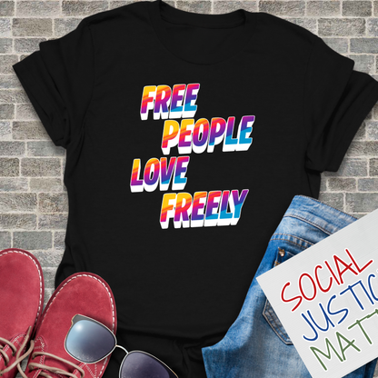 Free People Love Freely - Soft-Style Unisex T-Shirt