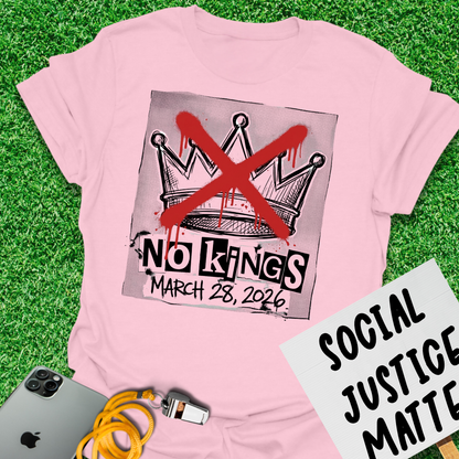No Kings. March 28. 2026 - Punk Style - Unisex Softstyle T-Shirt