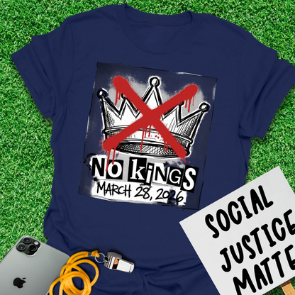 No Kings. March 28. 2026 - Punk Style - Unisex Softstyle T-Shirt