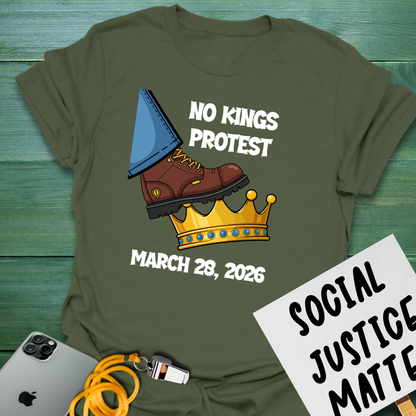 Stompin' Crowns - No Kings March - Unisex Softstyle T-Shirt