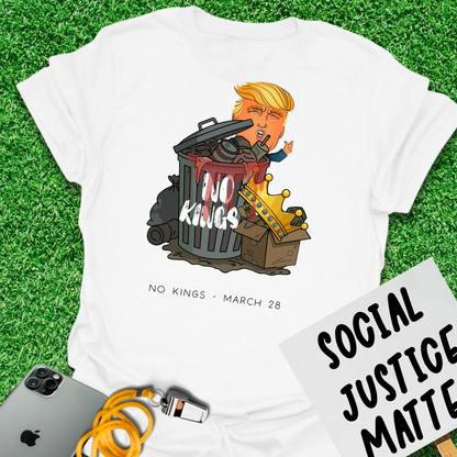 Garbage Crown - No Kings. March 28. 2026 - Unisex Softstyle T-Shirt
