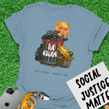 Garbage Crown - No Kings. March 28. 2026 - Unisex Softstyle T-Shirt