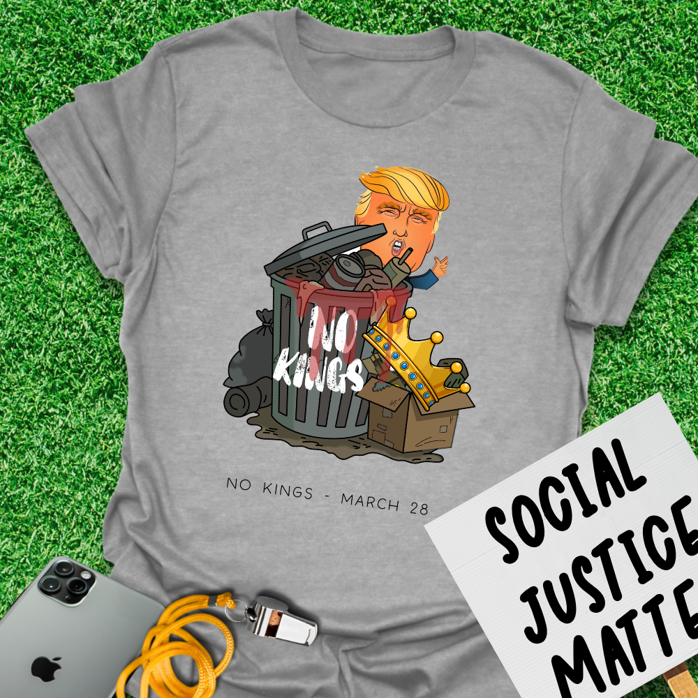 Garbage Crown - No Kings. March 28. 2026 - Unisex Softstyle T-Shirt