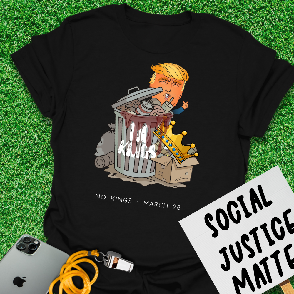 Garbage Crown - No Kings. March 28. 2026 - Unisex Softstyle T-Shirt