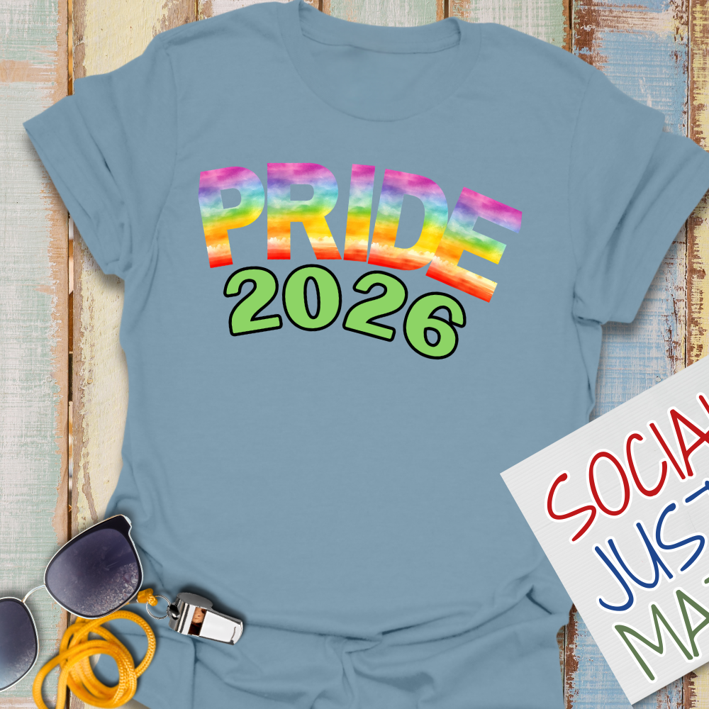 2026 Pride with Rainbow Gradient - Unisex Softstyle T-Shirt
