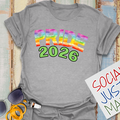 2026 Pride with Rainbow Gradient - Unisex Softstyle T-Shirt