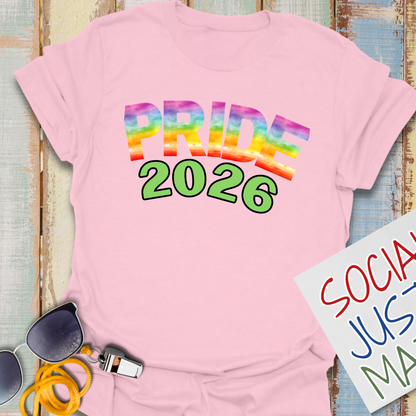 2026 Pride with Rainbow Gradient - Unisex Softstyle T-Shirt