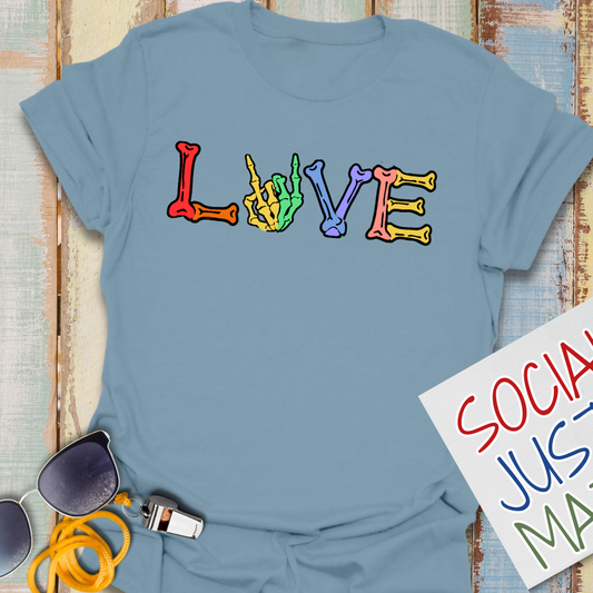 2026 Pride - Love Hand Bones - Unisex Softstyle T-Shirt