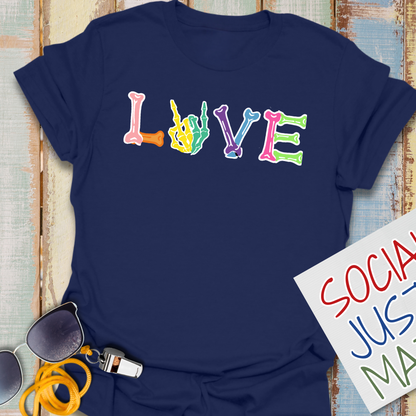 2026 Pride - Love Hand Bones - Unisex Softstyle T-Shirt