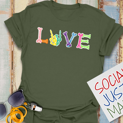 2026 Pride - Love Hand Bones - Unisex Softstyle T-Shirt