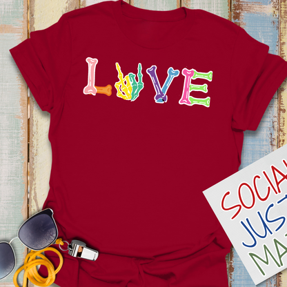 2026 Pride - Love Hand Bones - Unisex Softstyle T-Shirt