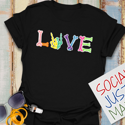 2026 Pride - Love Hand Bones - Unisex Softstyle T-Shirt