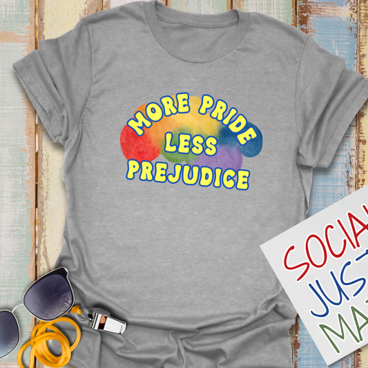 More Pride Less Prejudice - Pride 2026 - Unisex Softstyle T-Shirt