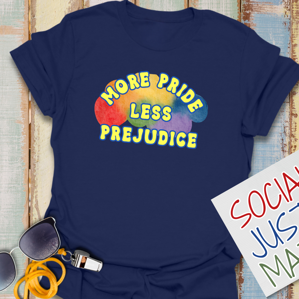 More Pride Less Prejudice - Pride 2026 - Unisex Softstyle T-Shirt