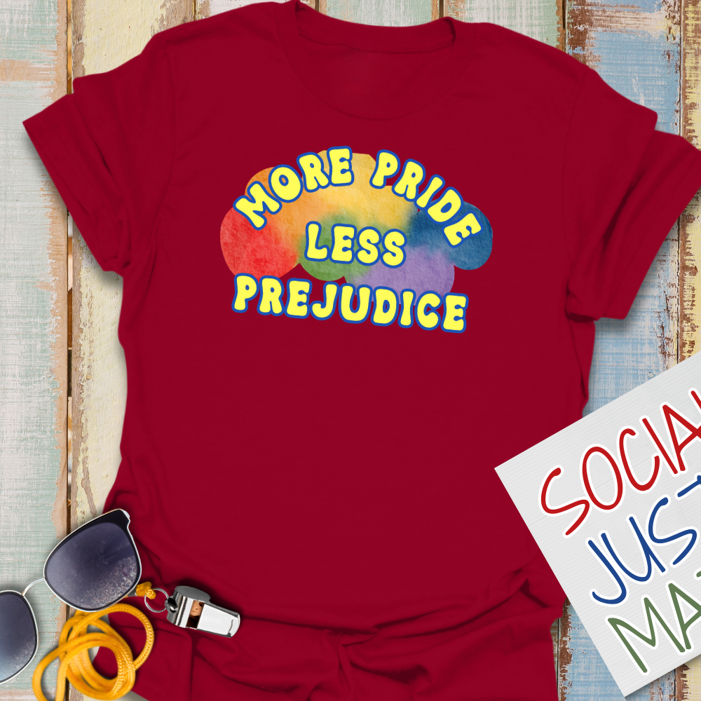 More Pride Less Prejudice - Pride 2026 - Unisex Softstyle T-Shirt
