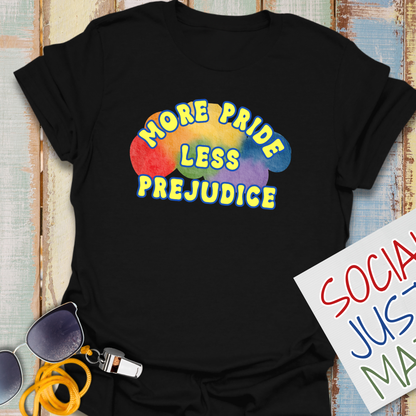 More Pride Less Prejudice - Pride 2026 - Unisex Softstyle T-Shirt