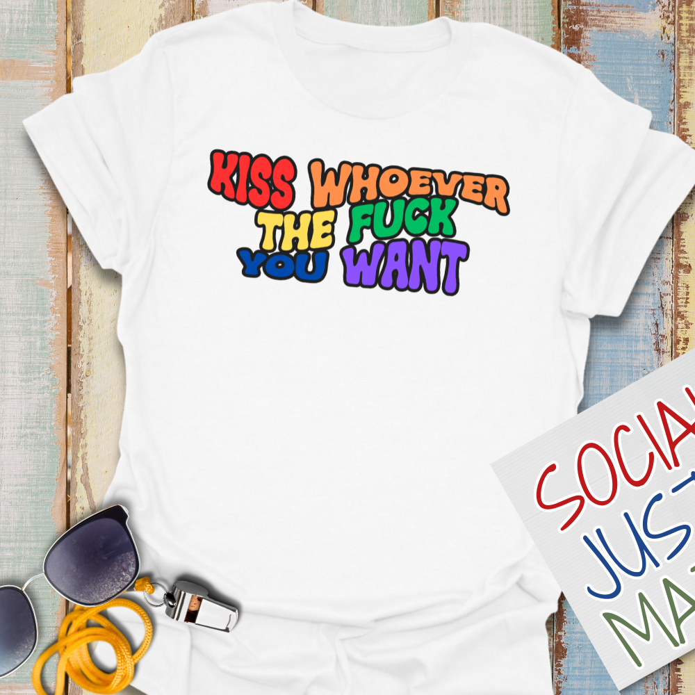 Pride 2026 - Kiss Whoever the F*ck You Want - Unisex Softstyle T-Shirt