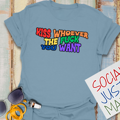 Pride 2026 - Kiss Whoever the F*ck You Want - Unisex Softstyle T-Shirt