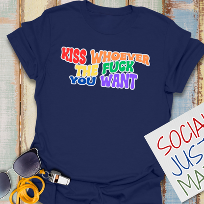 Pride 2026 - Kiss Whoever the F*ck You Want - Unisex Softstyle T-Shirt