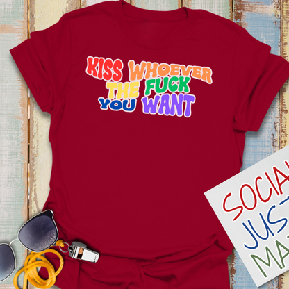 Pride 2026 - Kiss Whoever the F*ck You Want - Unisex Softstyle T-Shirt