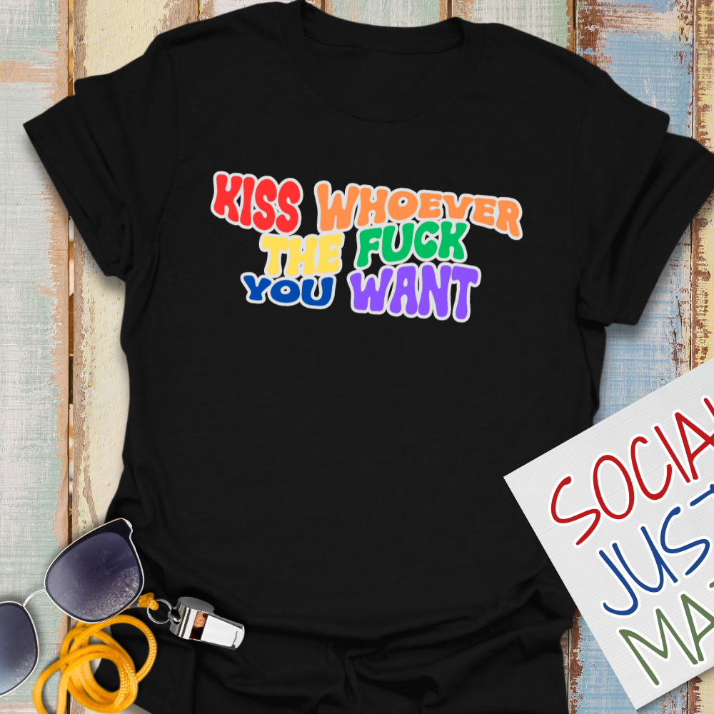 Pride 2026 - Kiss Whoever the F*ck You Want - Unisex Softstyle T-Shirt