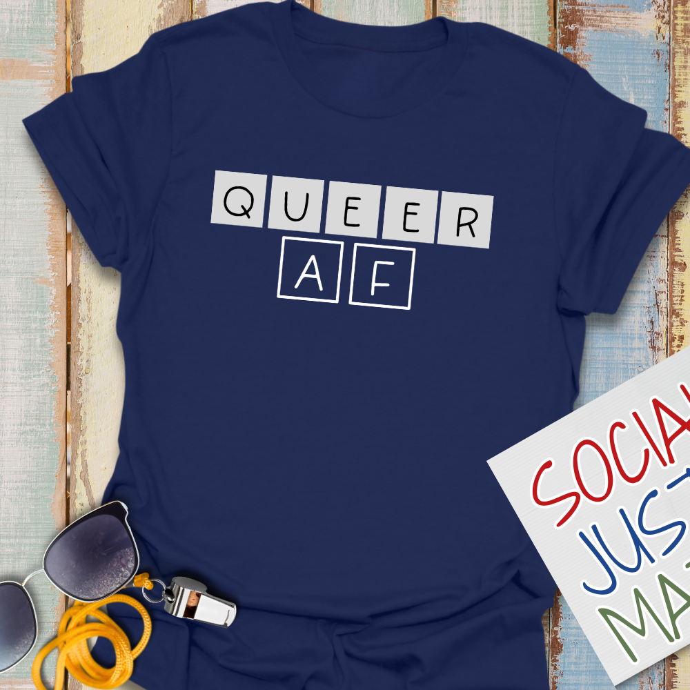 QUEER AF - Unisex Softstyle T-Shirt