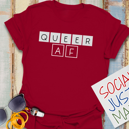 QUEER AF - Unisex Softstyle T-Shirt