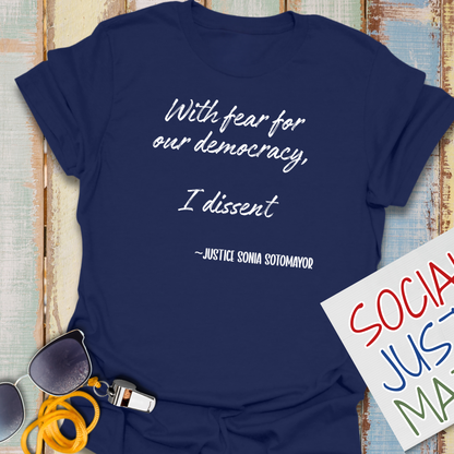 With Fear for Our Democracy - Unisex T-Shirt