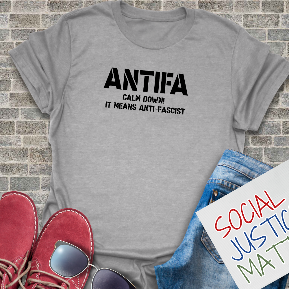 ANTIFA-It Means Anti-Fascist - Unisex Softstyle T-Shirt