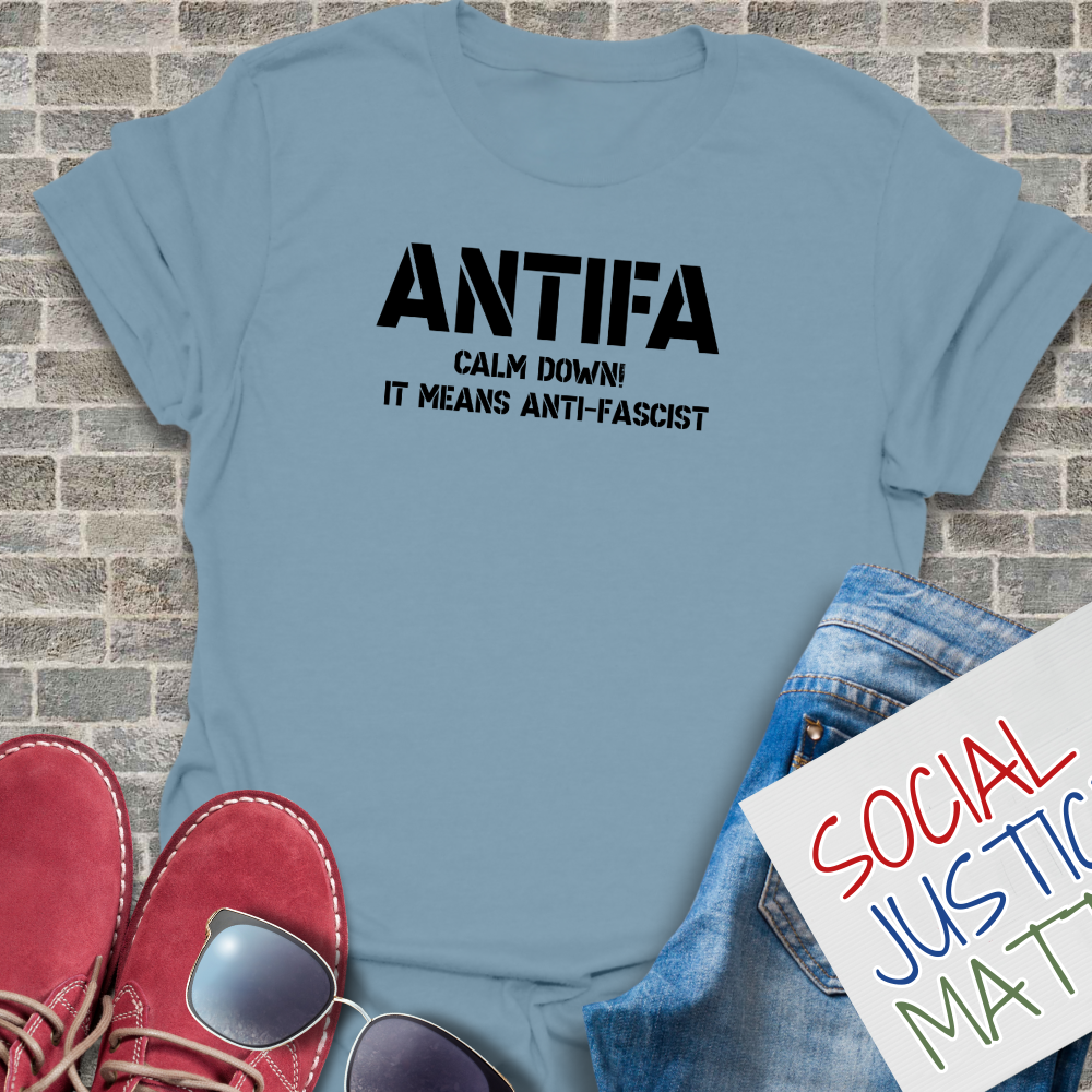 ANTIFA-It Means Anti-Fascist - Unisex Softstyle T-Shirt