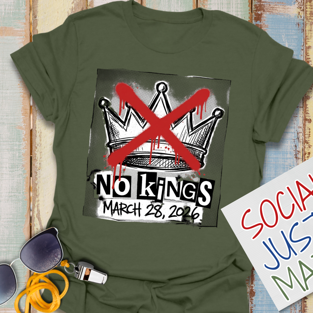 No Kings. March 28. 2026 - Punk Style - Unisex T-shirt