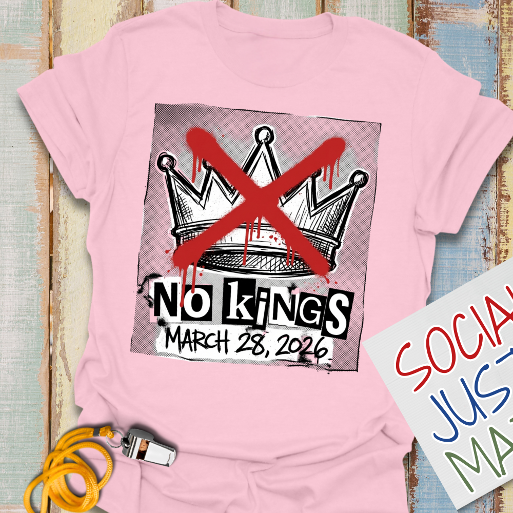 No Kings. March 28. 2026 - Punk Style - Unisex T-shirt