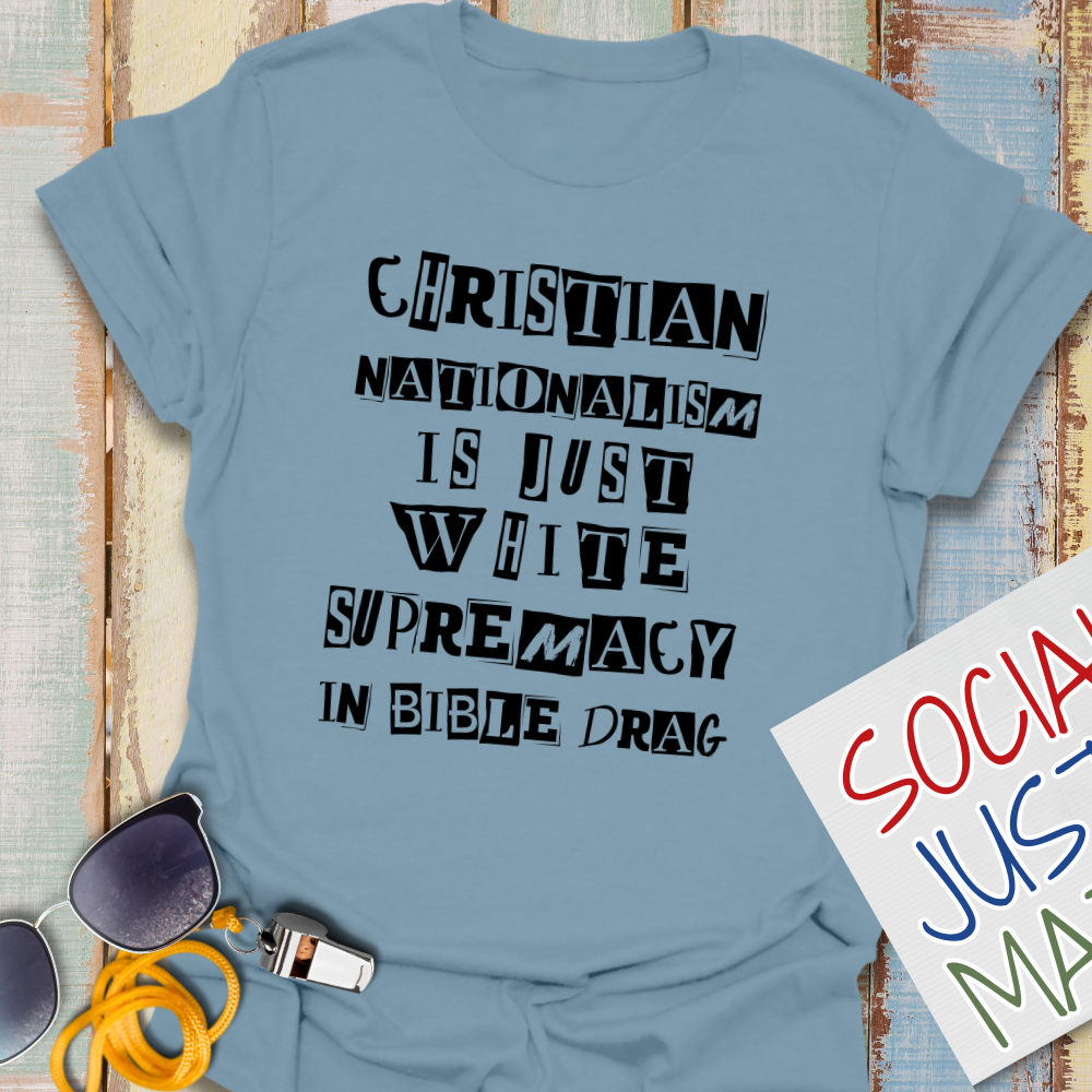 White Supremacy in Bible Drag-Punk Style - Unisex  T-Shirt